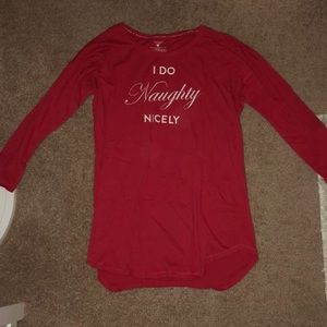 Red Victoria’s Secret sleepshirt